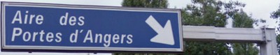 Angers motorway exit